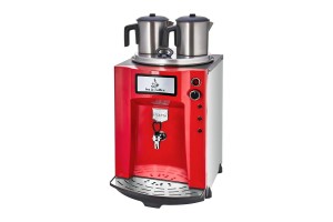 Remta DE11SP Premium Jumbo Şamandıralı Çay Makinesi, 2 Demlikli, 23 L, Kırmızı