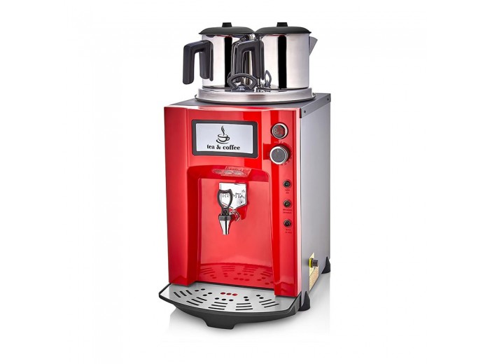 Remta DE12P Premium Jumbo Çay Makinesi, 2 Demlikli,Kırmızı Remta DE12P Premium Jumbo Çay Makinesi, 2 Demlikli,Kırmızı