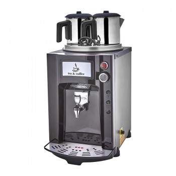 Remta DE12P Premium Jumbo Çay Makinesi, 2 Demlikli,Siyah