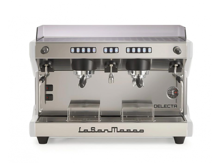 La San Marco Delecta Tam Otomatik Espresso Kahve Makinesi, 2 Gruplu, Beyaz La San Marco Delecta Tam Otomatik Espresso Kahve Makinesi, 2 Gruplu, Beyaz