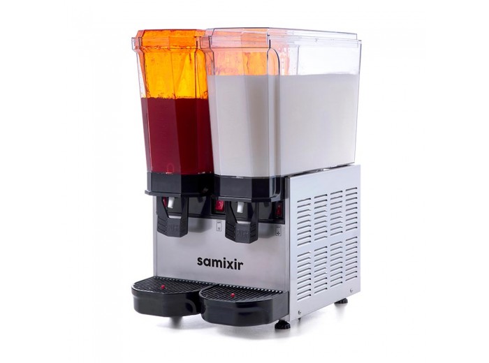 Samixir 40.SMI Klasik Twin Soğuk İçecek Dispenseri, 20+20 L, Fıskiyeli ve Karıştırıcılı, Inox Samixir 40.SMI Klasik Twin Soğuk İçecek Dispenseri, 20+20 L, Fıskiyeli ve Karıştırıcılı, Inox
