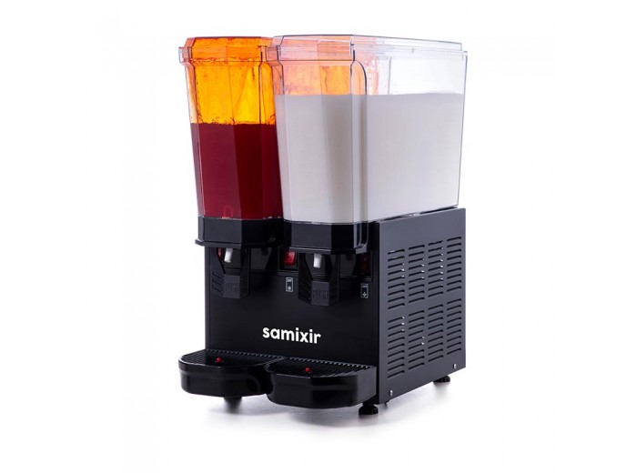 Samixir 40.SMB Klasik Twin Soğuk İçecek Dispenseri, 20+20 L, Fıskiyeli ve Karıştırıcılı, Siyah Samixir 40.SMB Klasik Twin Soğuk İçecek Dispenseri, 20+20 L, Fıskiyeli ve Karıştırıcılı, Siyah