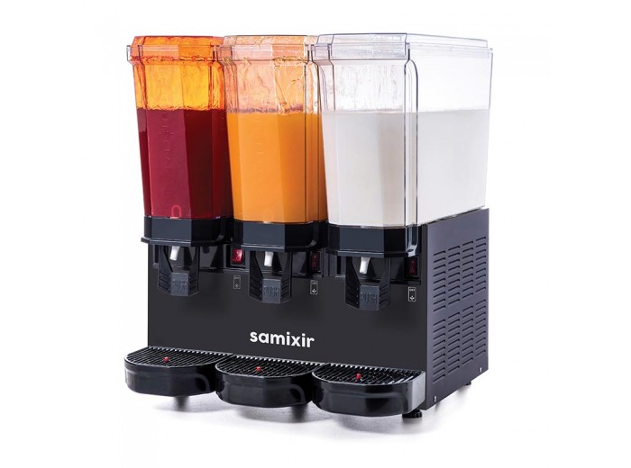 Samixir 60.SSMB Triple Klasik Fıskiyeli ve Fıskiyeli Karıştırıcılı Soğuk İçecek Dispenseri, 20+20+20 L, Siyah Samixir 60.SSMB Triple Klasik Fıskiyeli ve Fıskiyeli Karıştırıcılı Soğuk İçecek Dispenseri, 20+20+20 L, Siyah