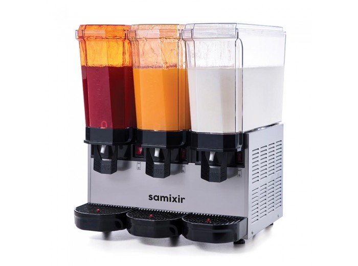 Samixir 60.SSMI Klasik Triple Soğuk İçecek Dispenseri, 20+20+20 L, Fıskiyeli-Fıskiyeli-Karıştırıcılı, Inox Samixir 60.SSMI Klasik Triple Soğuk İçecek Dispenseri, 20+20+20 L, Fıskiyeli-Fıskiyeli-Karıştırıcılı, Inox