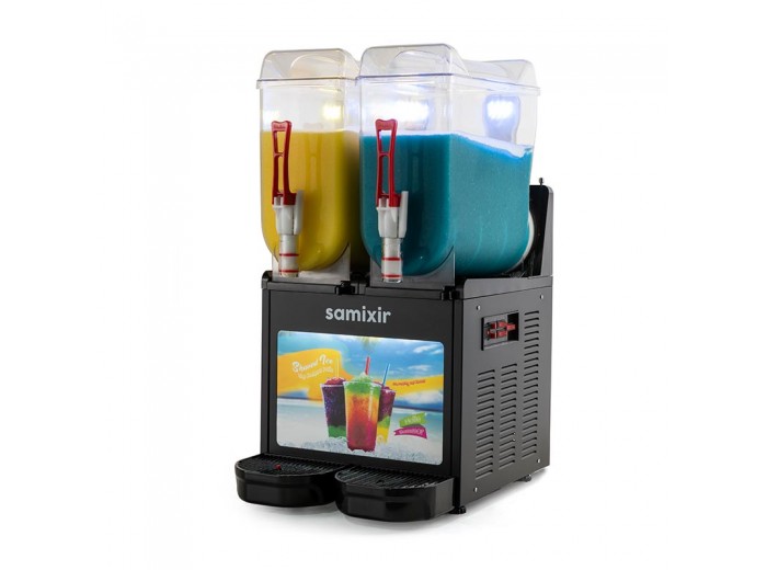 Samixir SLUSH24 Allure Twin Ice Slush Granita Milkshake ve Soğuk Meyve Suyu Dispenseri, 12+12 L, Siyah Samixir SLUSH24 Allure Twin Ice Slush Granita Milkshake ve Soğuk Meyve Suyu Dispenseri, 12+12 L, Siyah