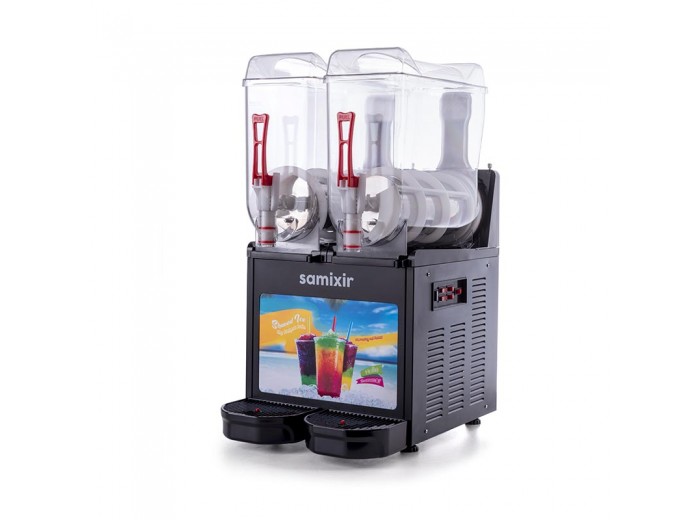 Samixir SLUSH24 Allure Twin Ice Slush Granita Milkshake ve Soğuk Meyve Suyu Dispenseri, 12+12 L, Siyah Samixir SLUSH24 Allure Twin Ice Slush Granita Milkshake ve Soğuk Meyve Suyu Dispenseri, 12+12 L, Siyah