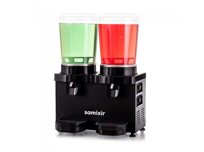 Samixir MM20 Panaromik Twin Soğuk İçecek Dispenseri, 10 L+10 L, Siyah Samixir MM20 Panaromik Twin Soğuk İçecek Dispenseri, 10 L+10 L, Siyah