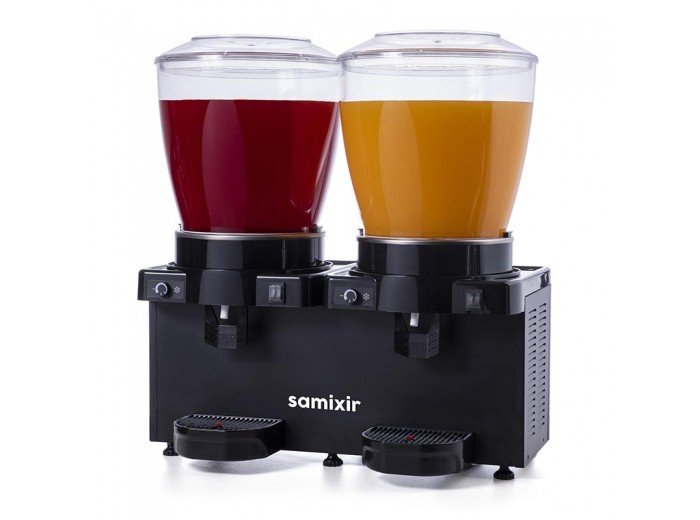 Samixir MM44.AB Panaromik Analog Twin Soğuk İçecek Dispenseri, 22+22 L, Karıştırıcılı, Siyah Samixir MM44.AB Panaromik Analog Twin Soğuk İçecek Dispenseri, 22+22 L, Karıştırıcılı, Siyah