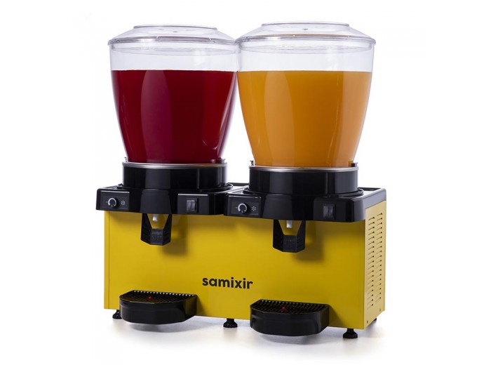 Samixir MM44.AY Panaromik Analog Twin Soğuk İçecek Dispenseri, 22+22 L, Karıştırıcılı, Sarı Samixir MM44.AY Panaromik Analog Twin Soğuk İçecek Dispenseri, 22+22 L, Karıştırıcılı, Sarı