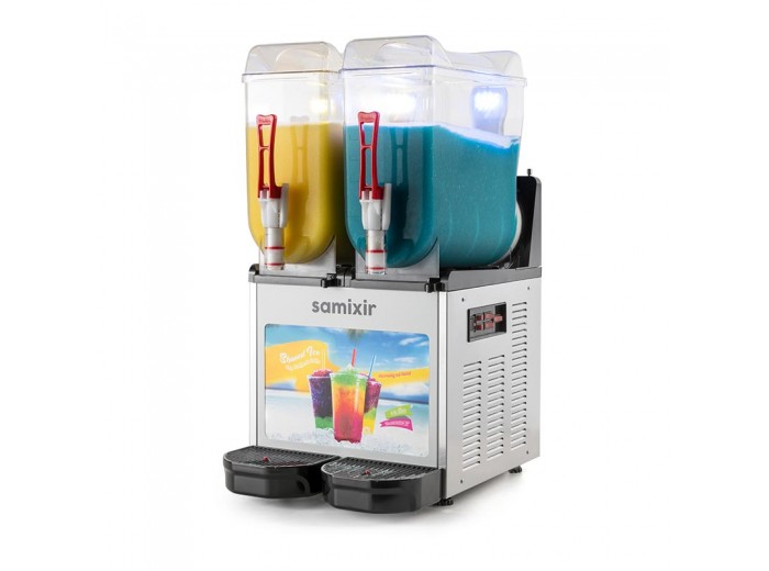 Samixir SLUSH24 Allure Twin Ice Slush Granita Milkshake ve Soğuk Meyve Suyu Dispenseri, 12+12 L, Inox Samixir SLUSH24 Allure Twin Ice Slush Granita Milkshake ve Soğuk Meyve Suyu Dispenseri, 12+12 L, Inox