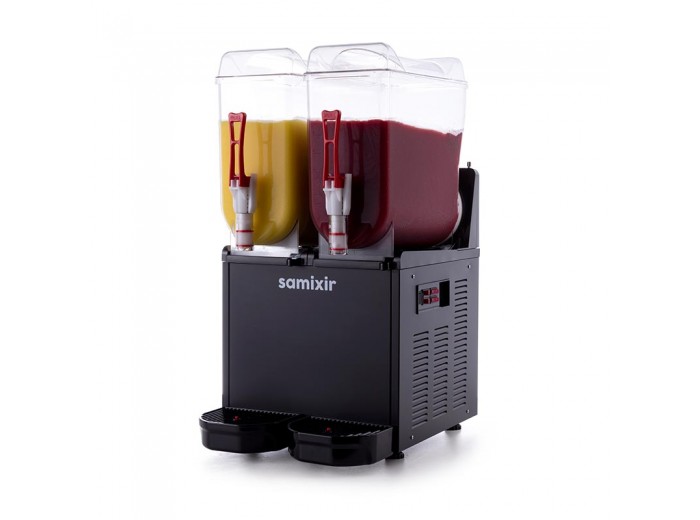 Samixir SLUSH24 Twin Ice Slush Granita Milkshake ve Soğuk Meyve Suyu Dispenseri, 12+12 L, Siyah Samixir SLUSH24 Twin Ice Slush Granita Milkshake ve Soğuk Meyve Suyu Dispenseri, 12+12 L, Siyah
