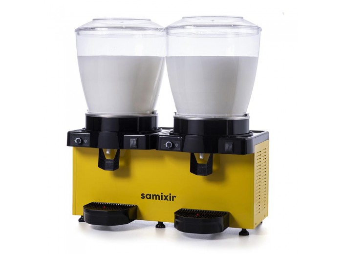 Samixir MM44.AY Panaromik Analog Twin Soğuk İçecek Dispenseri, 22+22 L, Karıştırıcılı, Sarı Samixir MM44.AY Panaromik Analog Twin Soğuk İçecek Dispenseri, 22+22 L, Karıştırıcılı, Sarı